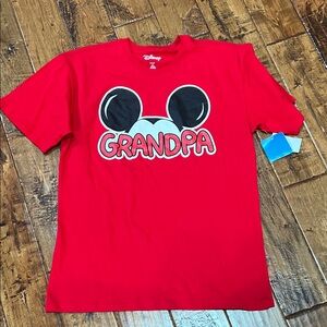 Disney Red Mickey Grandpa t-shirt. Large, new